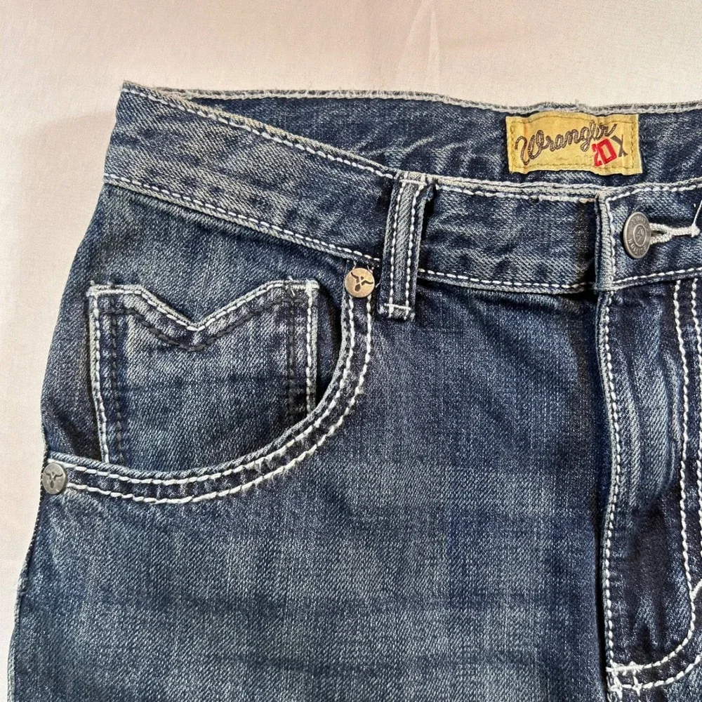 Wrangler 20X Competition Boys Jeans 16 Regular Dark Wash Straight Leg 1042BWXCL
